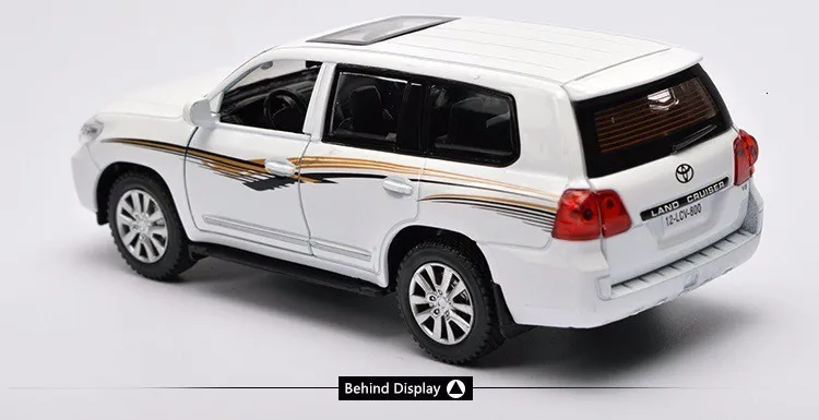 1/32 внедорожник Toyota Land Cruiser, брелок для автомобильных ключей, модели 4 дверь открыта тянуть обратно светильник музыка металлический автомобиль игрушка для детей мальчиков и девочек собрать