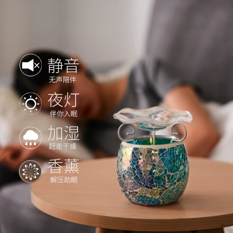 Подсвечник фонарь стеклянный светильник винтажная мозаика чайный подсвечники