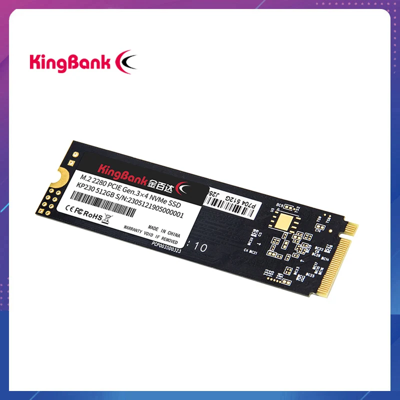 Оригинальный Kingbank KP230 SSD 128 ГБ 256 512 ТБ Внутренние твердотельные диски m2 NVME жесткий