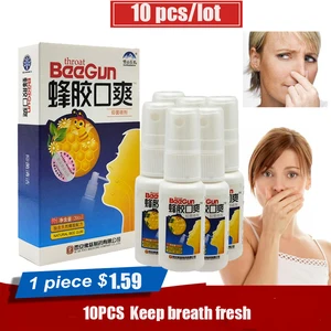 10 шт. пчелиный прополис, спрей для полости рта, лечение неприятного дыхания, лечение галитоза, освежитель дыхания