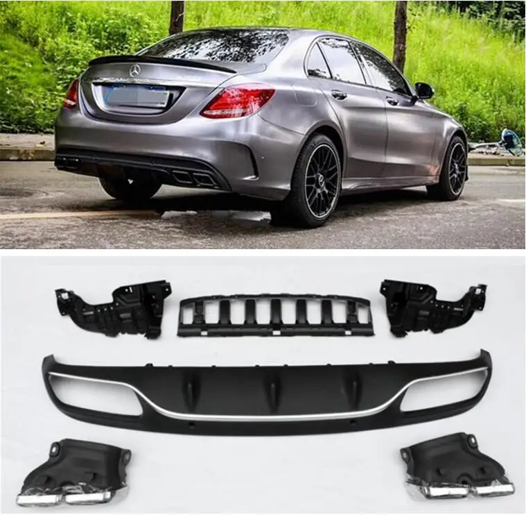 4 выпускных отверстия для заднего бампера Mercedes-Benz W205 C63 C180 C200 C250 C300 2015-2022 |