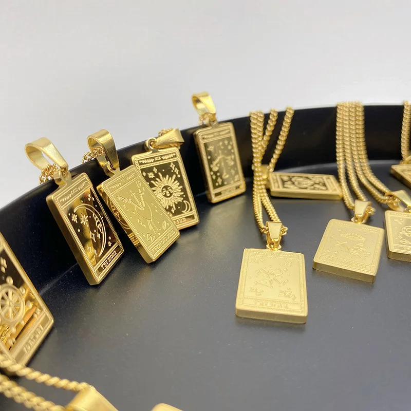 Коллекция 2021 года винтажное женское ожерелье из нержавеющей стали с подвеской