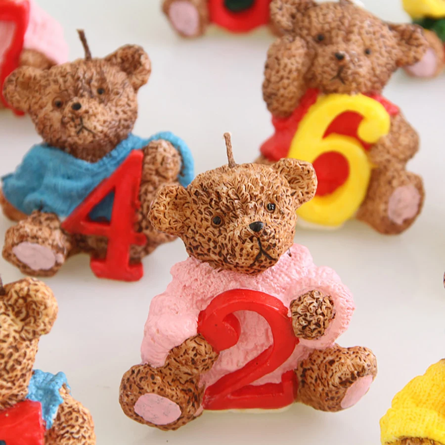 Вечерние Рождественский торт ко дню рождения свечи медведя соевый Подарочная