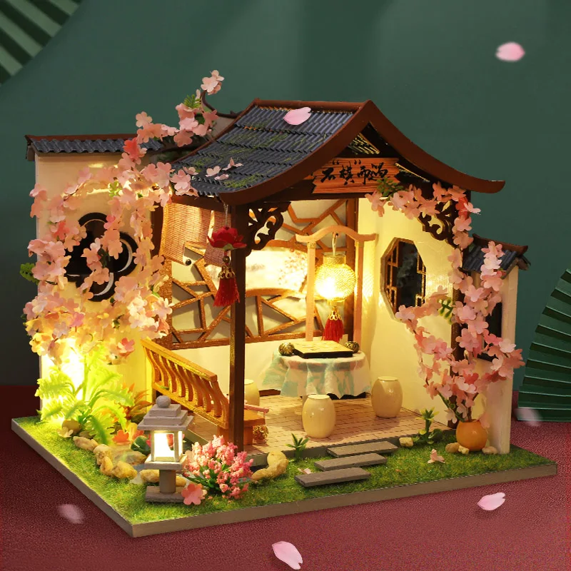 Домик кукольный Cutebee сделай сам деревянный миниатюрный с комплектом мебели