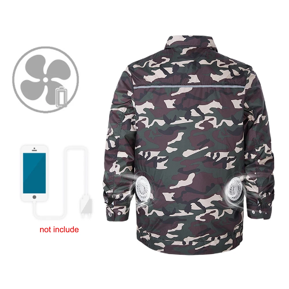 

Breathable USB Waist Outdoor Fan Cooling Jacket Summer Fan Vest Fishing Cycling Coat S-3XL Men Women Air Conditioning Cool Coat
