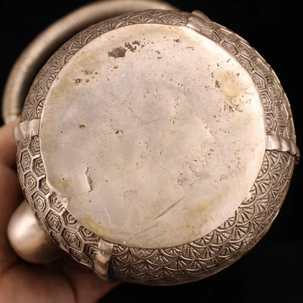 

wedding decoration China Collected Pure Copper Pure Handmade Gilt Silver Inlaid Gemstone Teapot kettle