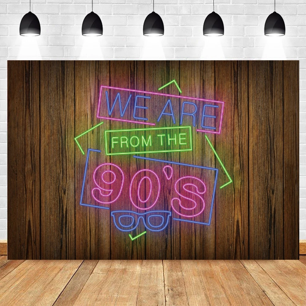 

Hip Hop 90‘s Birthday Party Decoration Backdrop Rewind To The 90s Party Banner Photo Booth Background Photo Studio Supplies