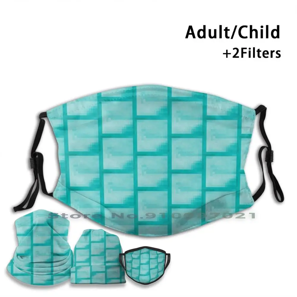 Многоразовая маска для лица с алмазной текстурой и фильтрами детей взрослых