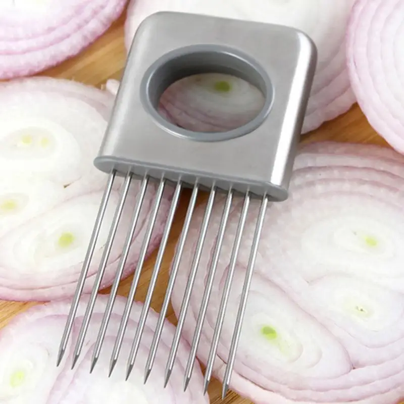 Креативный нож для лука из нержавеющей стали держатель вилка овощная томатного