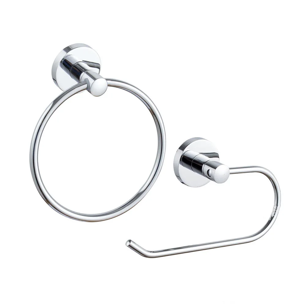 

Кольцо для полотенец из нержавеющей стали + держатель для туалетной бумаги, 2 шт./компл.