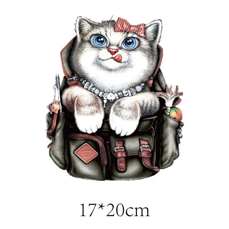 Термоклейкие нашивки с изображением милого кота цветов термоклейкие наклейки на