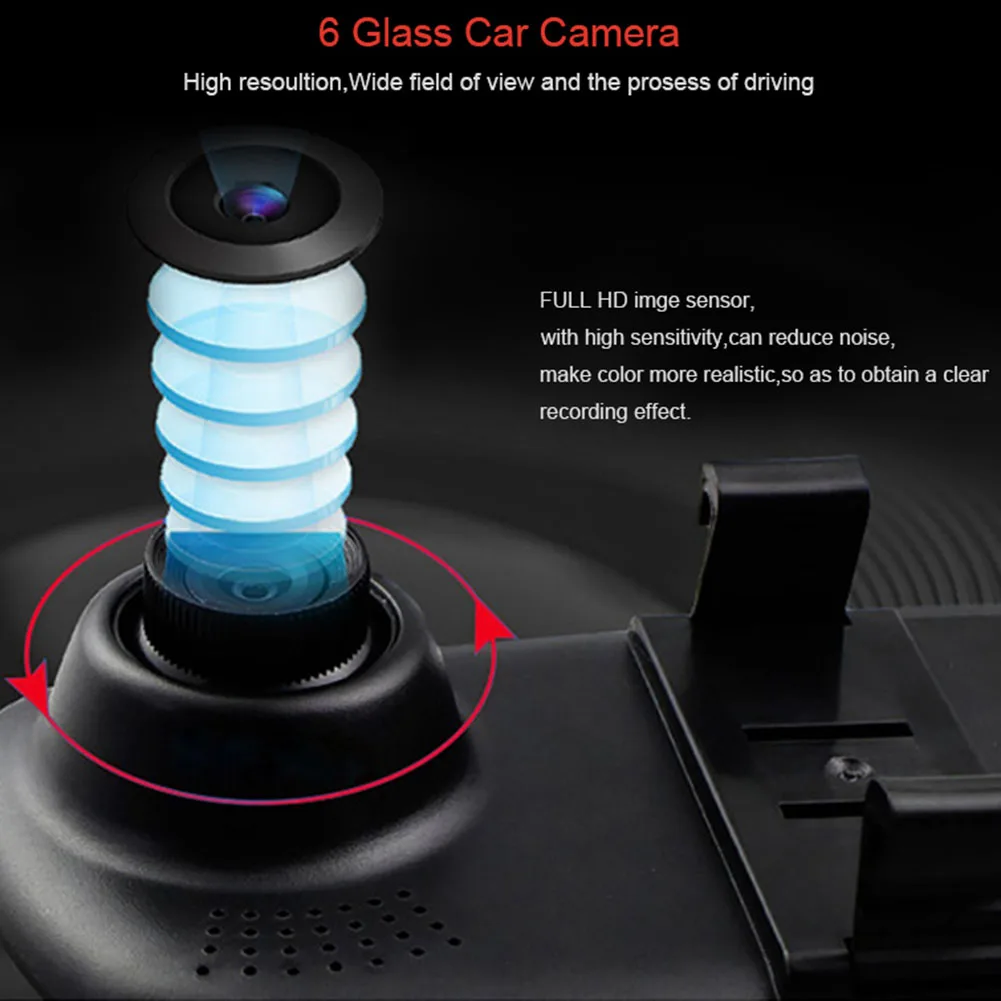 4 3 дюймов Автомобильный видеорегистратор вождения Регистраторы Двойной