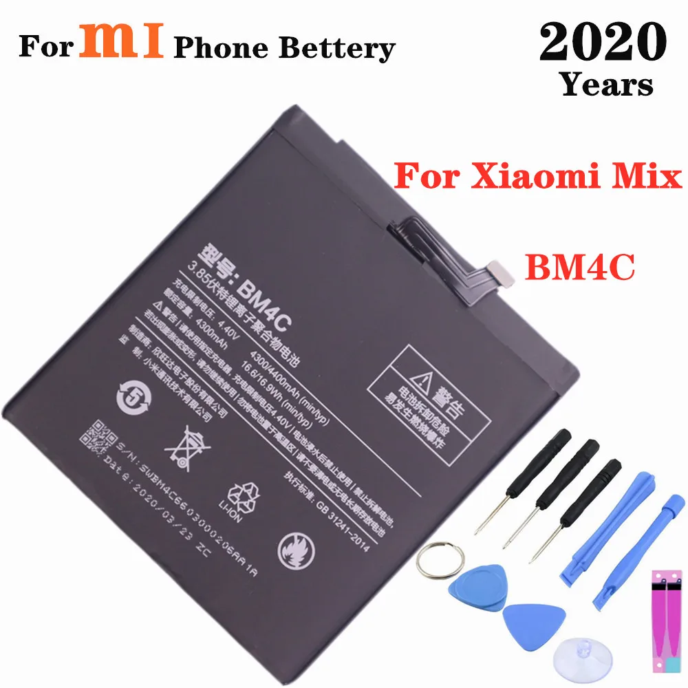 

BM4C 4400mAh батарея для Xiaomi Mi Mix Мобильный телефон батарея высокой емкости Замена батареи с инструментами