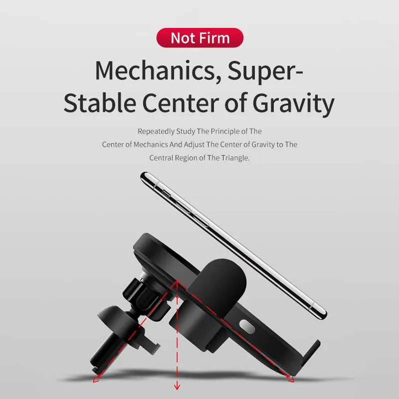 15 Вт держатель для мобильного телефона беспроводной быстрой зарядки QI