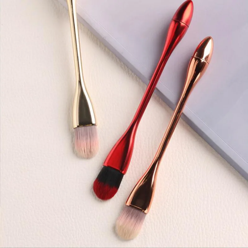 Щетка для пудры из нейлона с пластиковой ручкой щетка румяна маска элегантные и