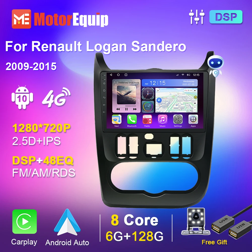 

Car Radio For Renault Logan Sandero 2009-2015 For Lada Largus Lergus 2012-2020 For Dacia Duster 2010-2017 2din Carplay DVD Audio