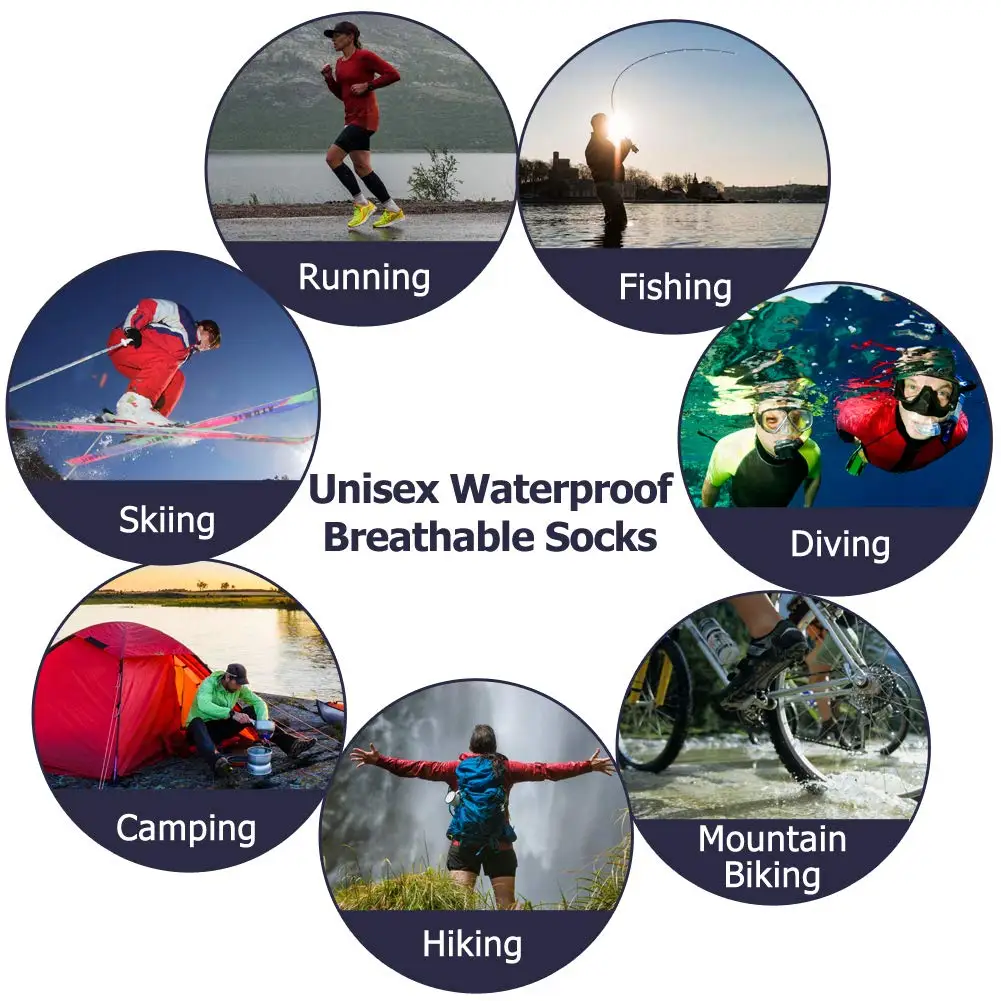 1 или 2 пары водонепроницаемые носки дышащие ветрозащитные SGS для спорта на