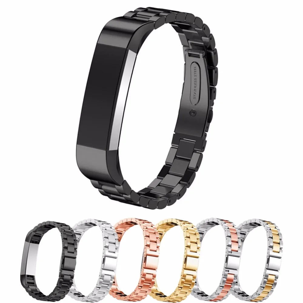 Ремешок из нержавеющей стали для fitbit alta HR replacment браслет высокометаллический умный ремешок для часов для fitbit alta черный серебристый