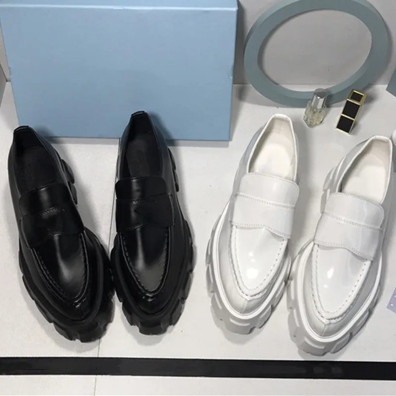 

Solid Woman Shoes Genuine Leather Zapatos De Mujer Slip On Female Shoes Platform Shoes Women Fashion Concise Ladies Shoes Hot