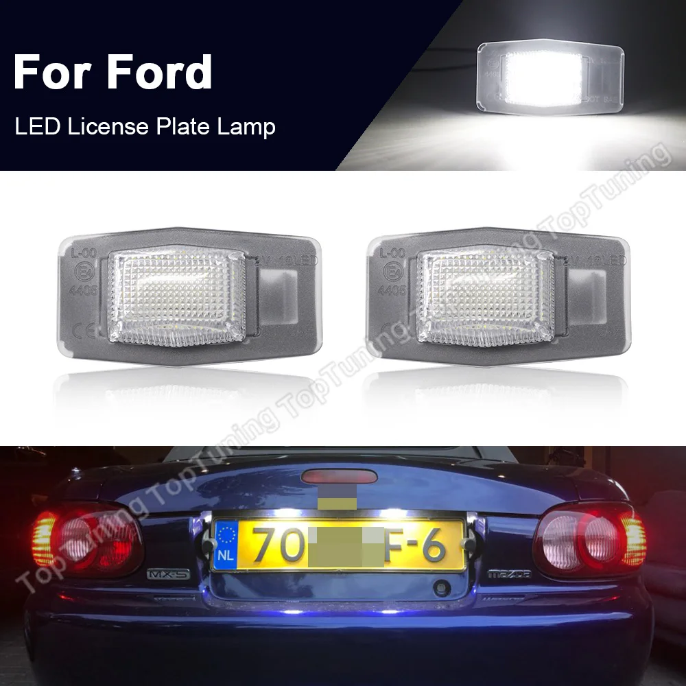 

2X For Ford Escape For Mercury Mariner For Mazda Protege Protege5 MPV Tribute Miata MX-5 LED License Number Plate Light Lamp