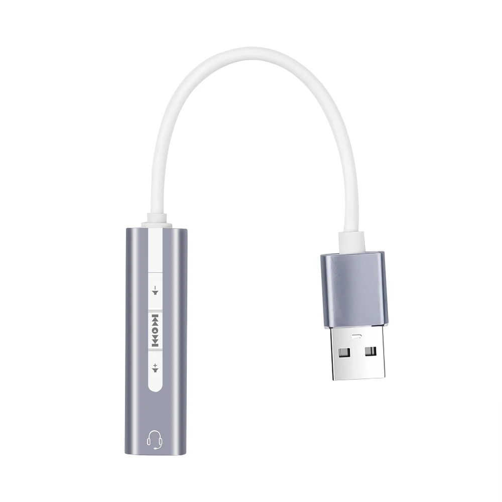 

Kebidu External Sound Card 2 IN 1 3.5mm USB Audio Interface Microphone Headphone Adapter for PC Laptop USB Sound Card