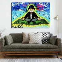 alec monopoly sit on the money canvas painting pictures hd printed wall art poster living room home decoration modular framed