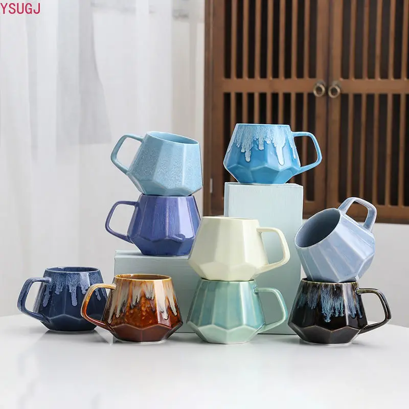 

Factory direct sales kiln into creative ceramic mug coffee cup personality ceramic cup water cup trend teac cup