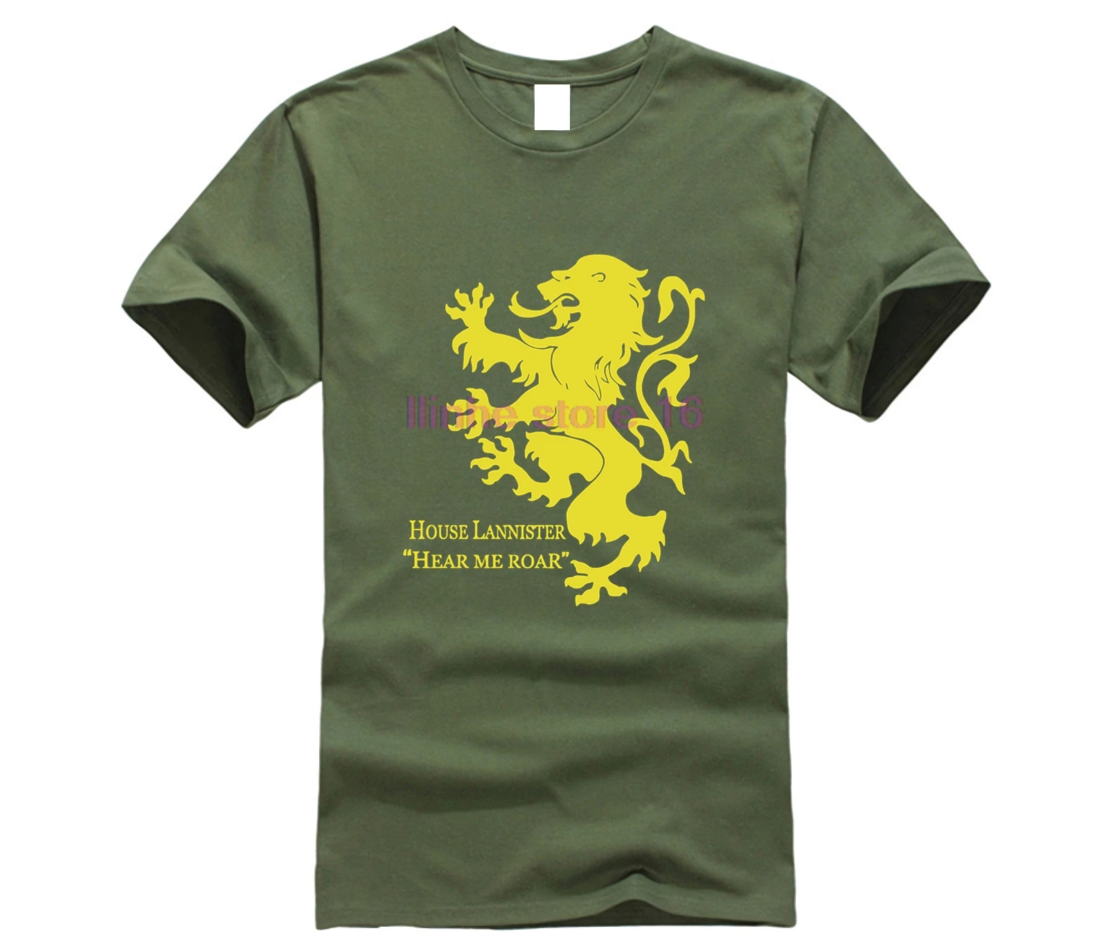 Футболка с короткими рукавами House Lannister Hear Me Roar Song Of Ice And Fire костюм из Джерси |