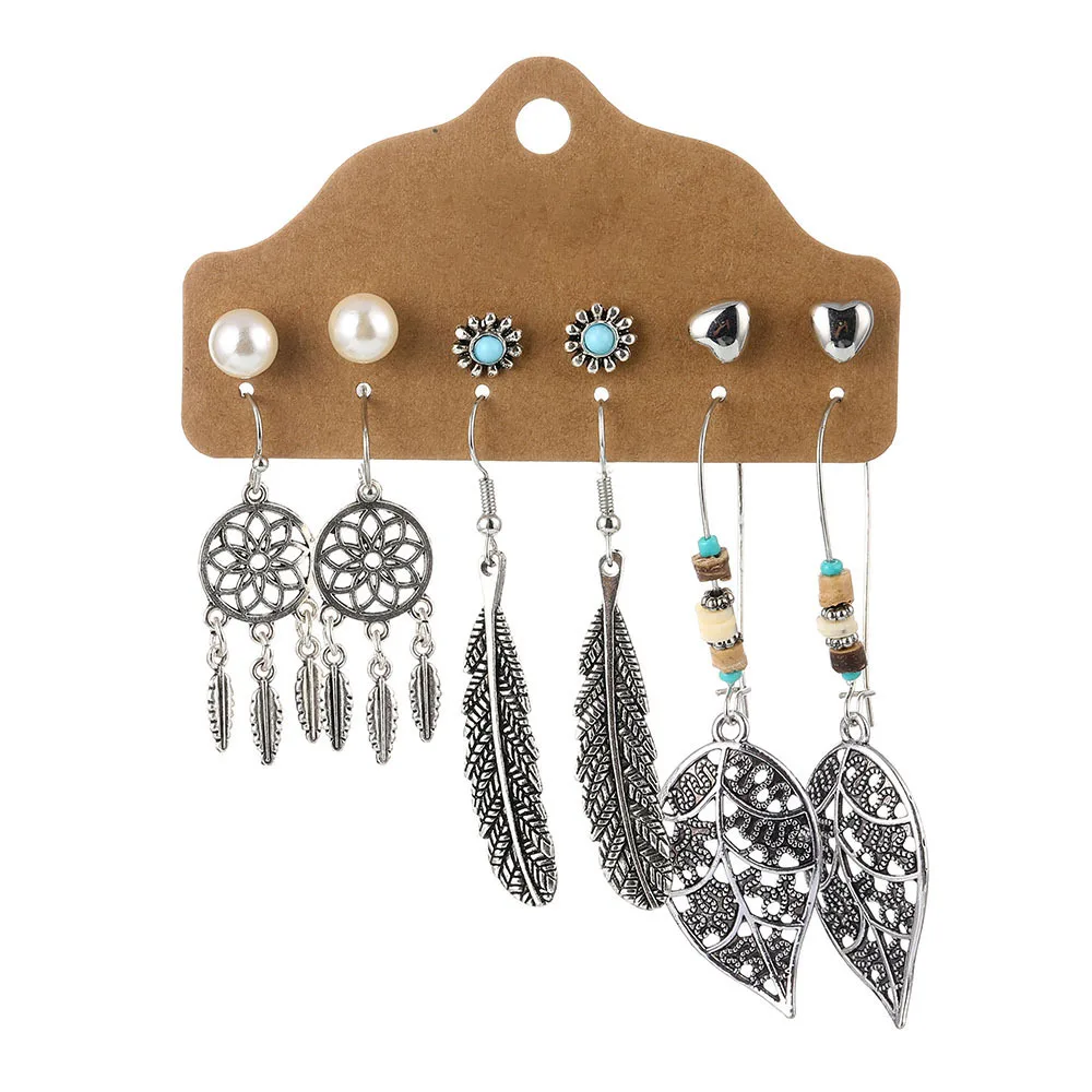 Винтажный богемский этнический стильные синие серьги с кристаллами из фианита