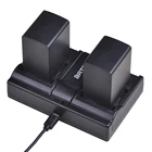 2 шт., аккумулятор 2900 мАч и двойное зарядное устройство USB для фотокамер Canon