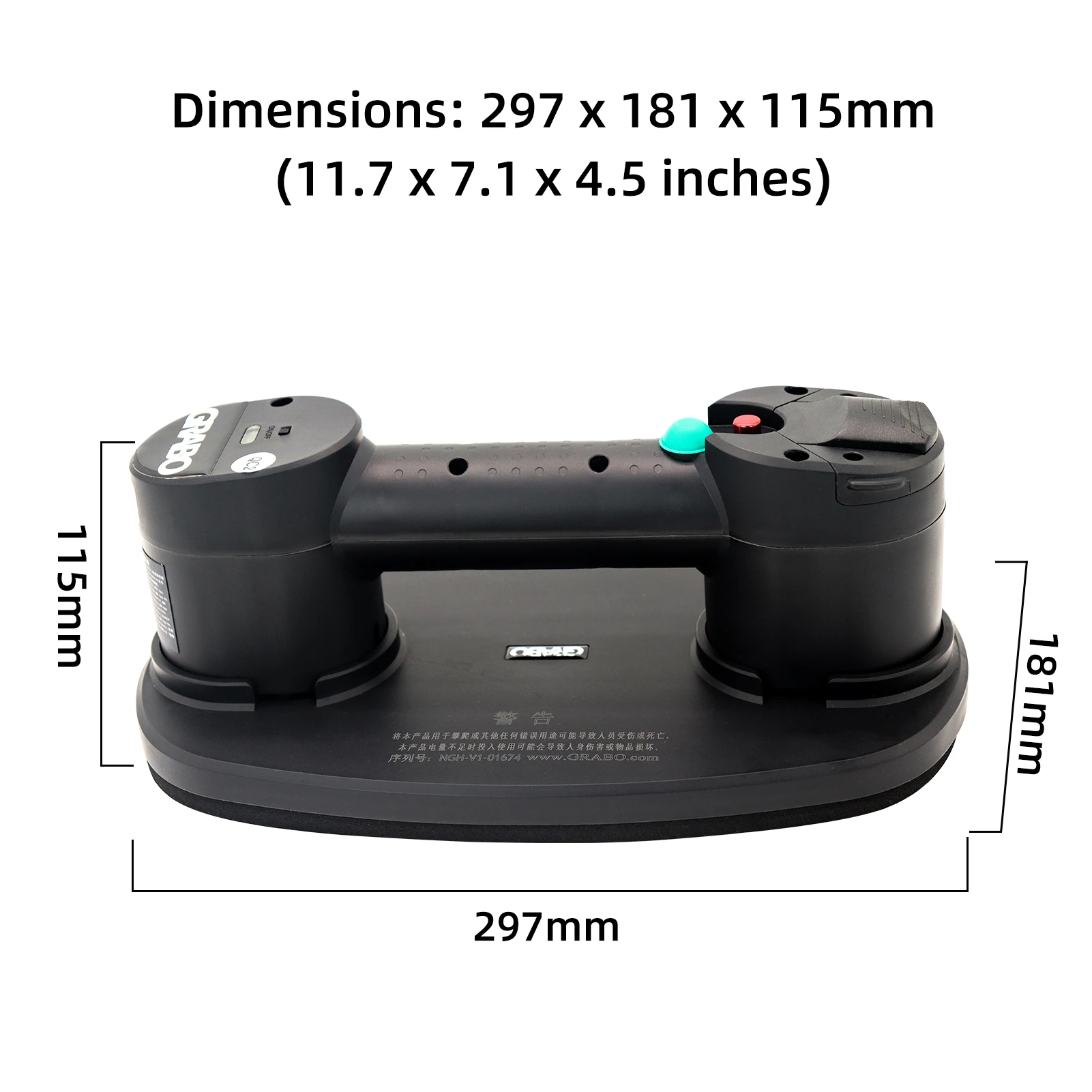 

Portable Grabo Electric Vacuum Suction Cup Heavy Duty Lifter With Rechargeable Battery for Granit Glass Tiles Wood Lifting