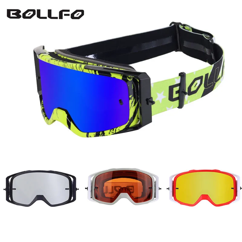 

2021 BOLLFO MX Dirt Bike Motorcycle Goggles ATV Off-road Downhill Mtb Glasses Motocross Racing Helmet Goggle Ski DH Moto Glasses