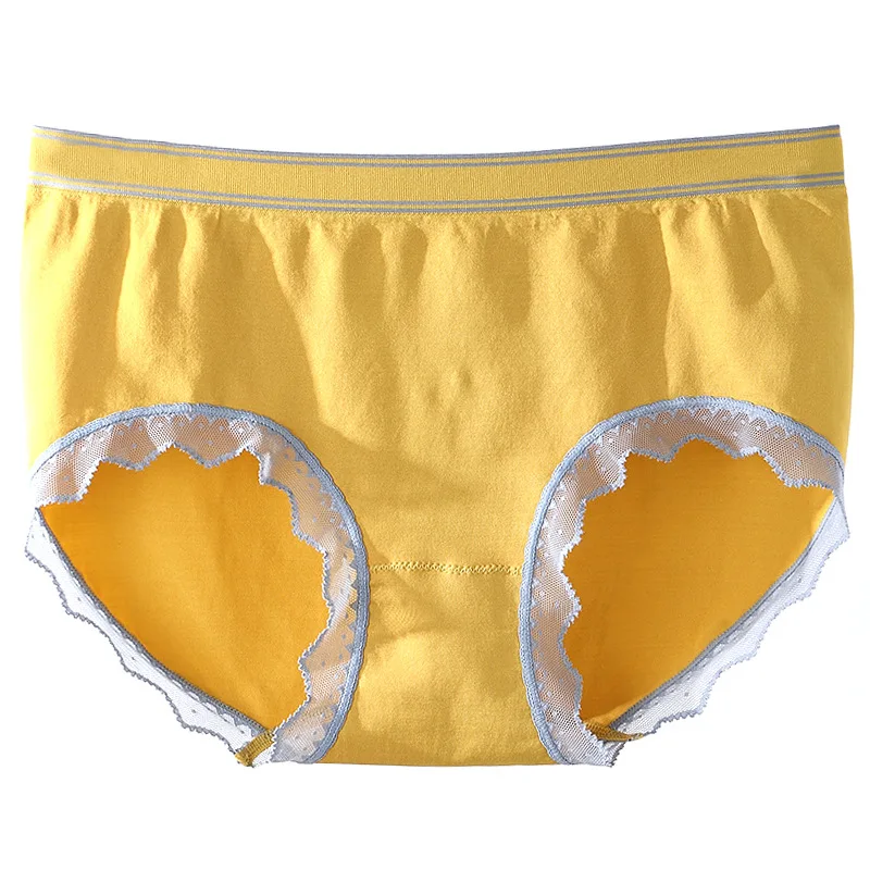 

Lace Solid Briefs Mid Waist Sexy Underwear Women Push Up Breathable Femme Panties Plus Size Calcinha Feminina Bragas Lingerie