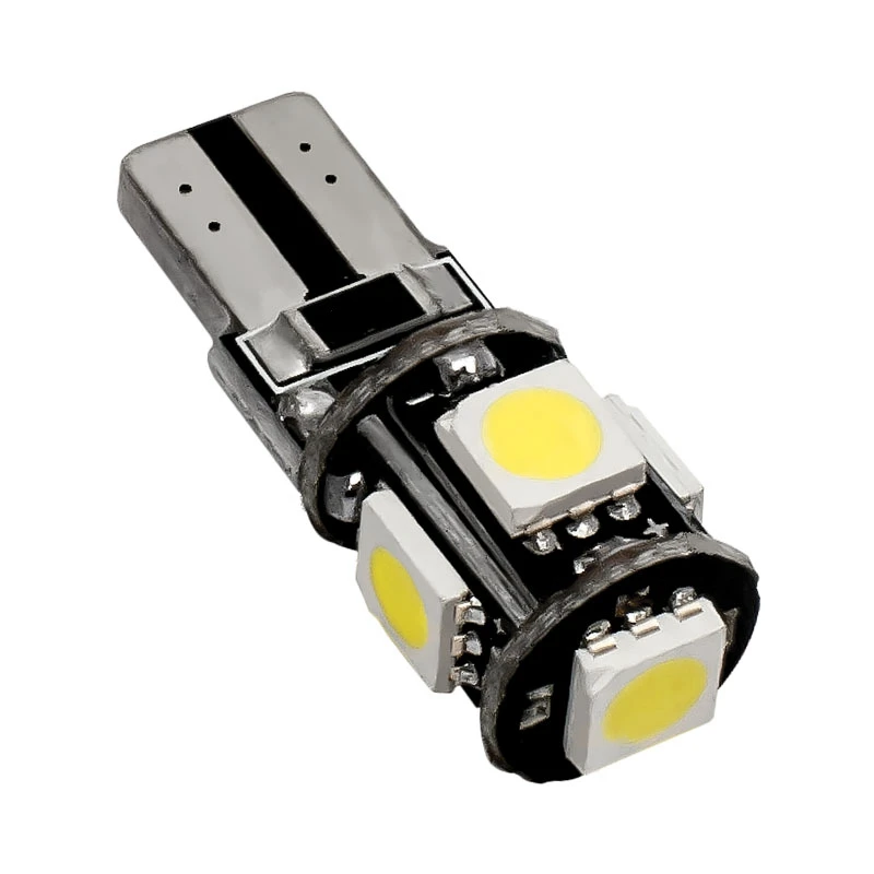 Автомобильные светодиодные лампы T10 WY5W 5 SMD 5050 192 501 2825 W5W 5SMD автомобильные CANBUS без