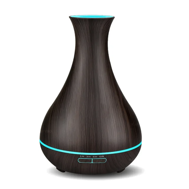 KBAYBO 550ml Aroma Essential Oil Diffuser Electric Wood Grain Ultrasonic Cool Mist Humidifier for Office Home Bedroom LivingRoom | Бытовая