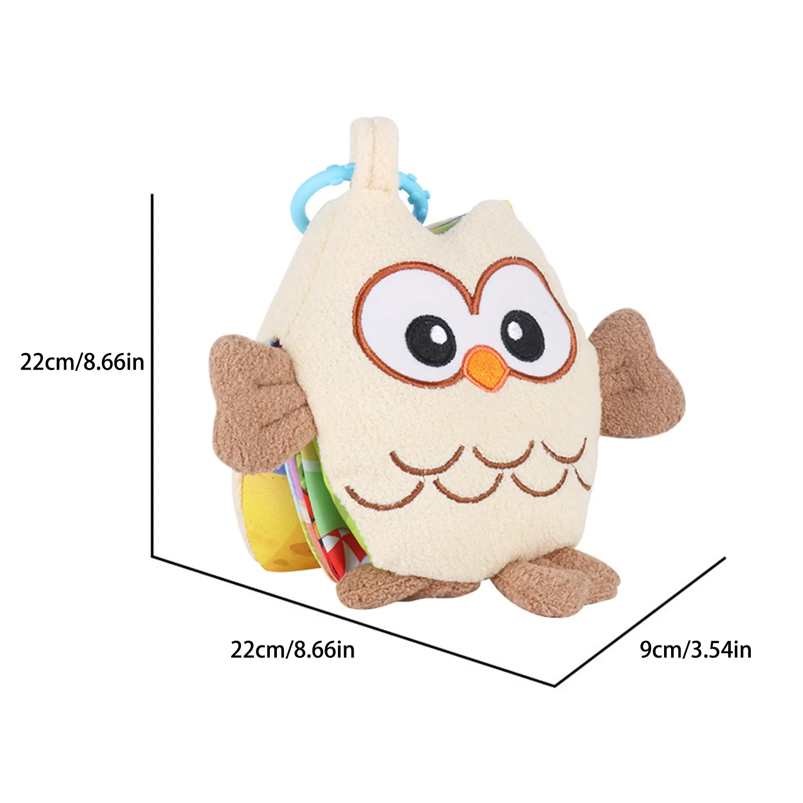 

Cute Owl Plush Book Soft Cloth Books Toddler Newborn Early Learning Develop Cognize Reading Puzzle Book Toys Infant Book For Kid