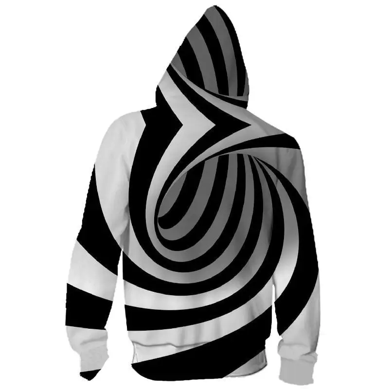 Мужские толстовки на молнии уличная одежда с капюшоном черно белые куртки в