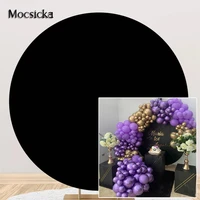 black round backdrop decorations solid color circle birthday cake smash background photography baby shower party banner props