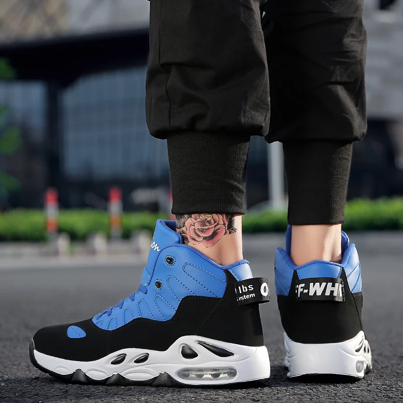 Мужские баскетбольные кроссовки с высоким берцем амортизирующие Uptempo уличные