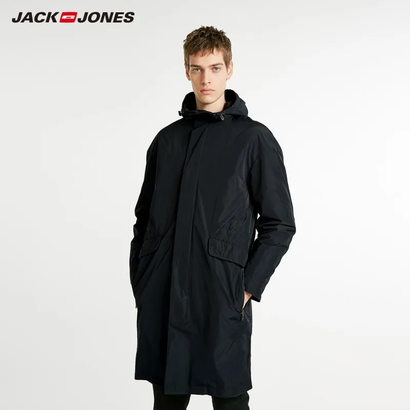 JackJones Мужская парка с капюшоном пальто длинное стеганое куртка мужская одежда