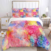 new bohemian style striped quilt duvet cover bedroom digital active dyeing bed 3 piece set edredon
