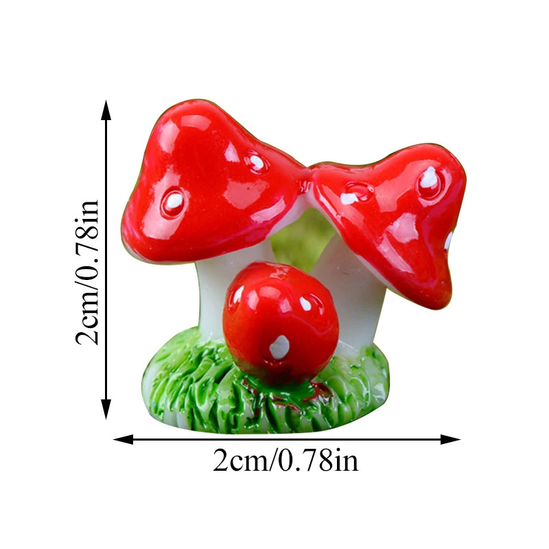 

1pc Fairy Garden Miniatures Mini Mushroom Garden Decoration Resin Mushroom Craft Miniature Fairy Figurines Manualidades