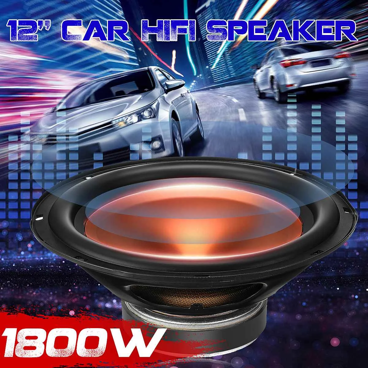 12 дюймовый 1800 Вт 50 ядерный высокомощный автомобильный низкочастотный динамик