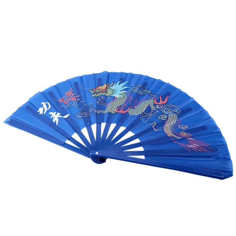 Пластиковая оправа с принтом дракона спортивный складной веер королевский синий