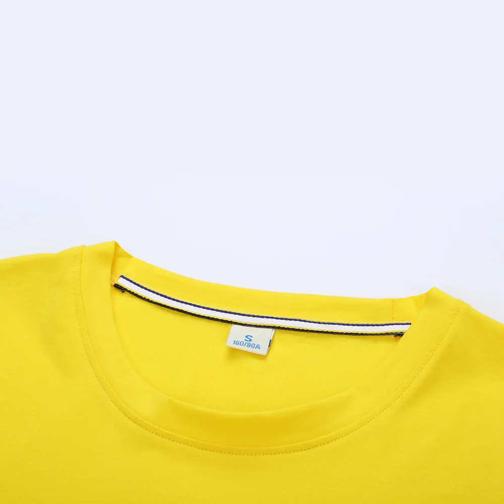 Мужская и женская шелковая хлопковая футболка с коротким рукавом круглым