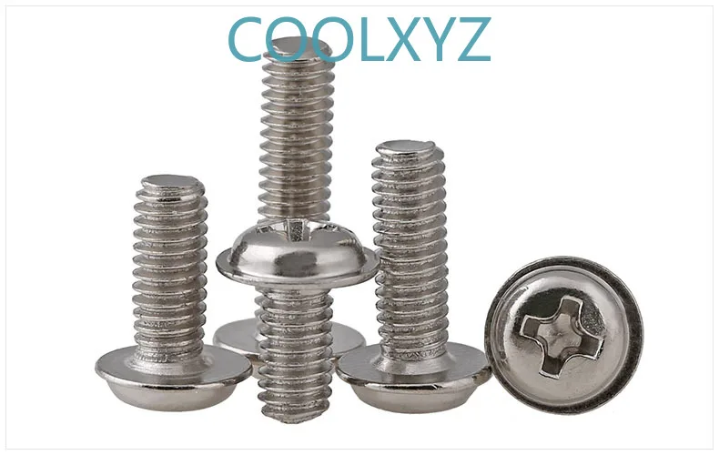 Крестовая круглая головка с отделкой из никеля. Со средним винтом компьютерный