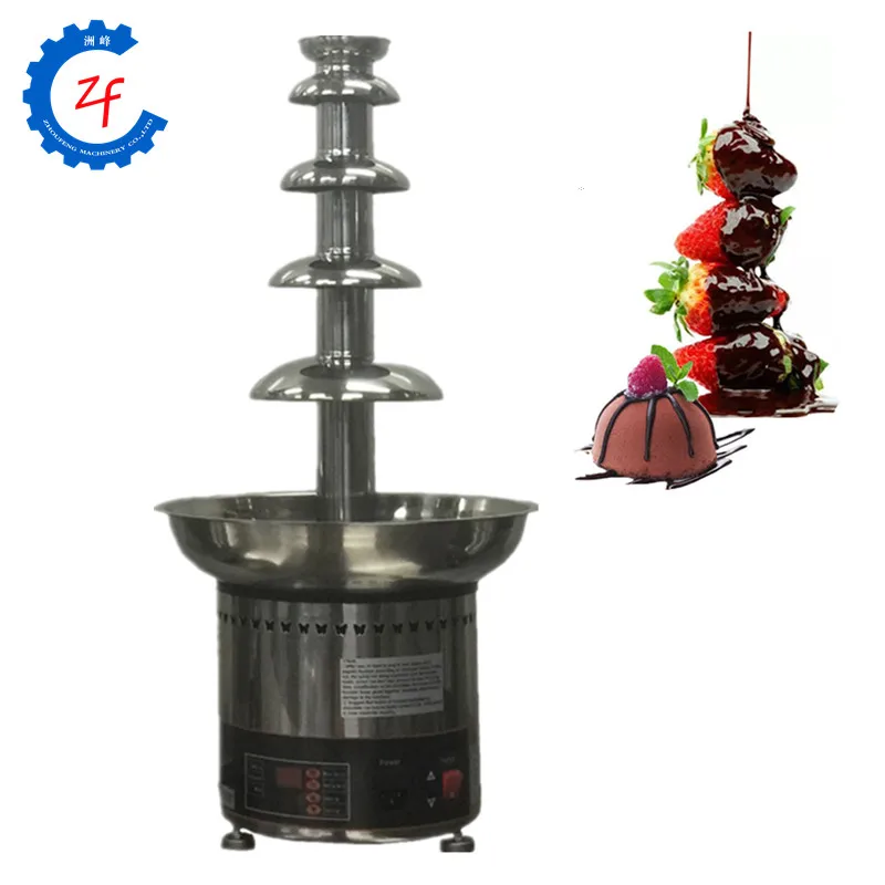 

Stainless steel 5-tiers small mini home chocolate fondue fountain machine for event wedding children birthday ZF