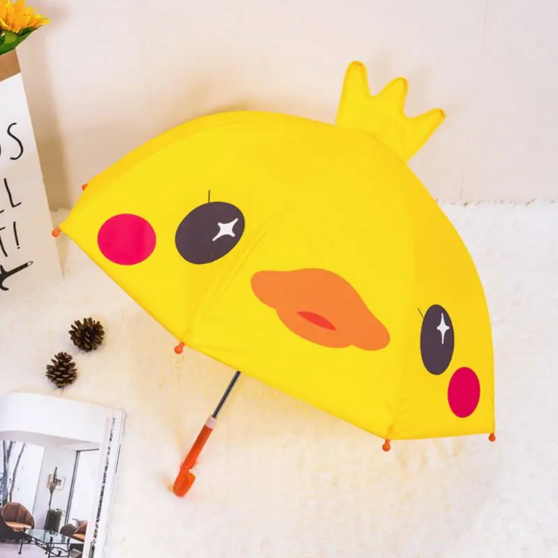 Детский зонтик для мальчиков и девочек мультяшный Зонт с ушками животных на