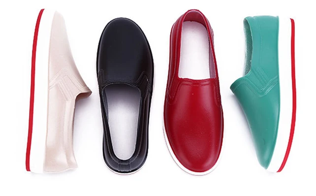 Сапоги Aleafalling женские короткие прочные резиновые до щиколотки на плоской подошве