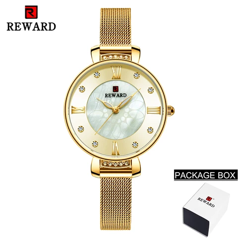 Наградные модные женские часы с жемчужным циферблатом и сетчатым ремешком, женские водонепроницаемые кварцевые наручные часы, женские часы
